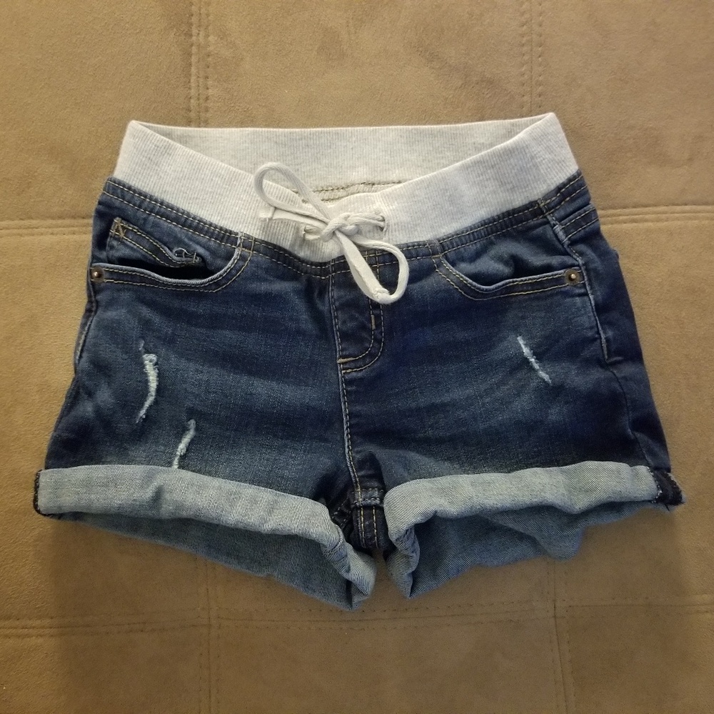 Justice -Girls Size 10 Distressed Jean Shorts